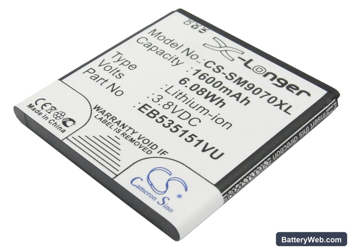 Samsung GT-i9070 Replacement Battery, 3.8V, 1600mAh, Li-ion 1