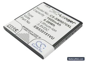 Samsung GT-i9070 Replacement Battery, 3.8V, 1600mAh, Li-ion 1