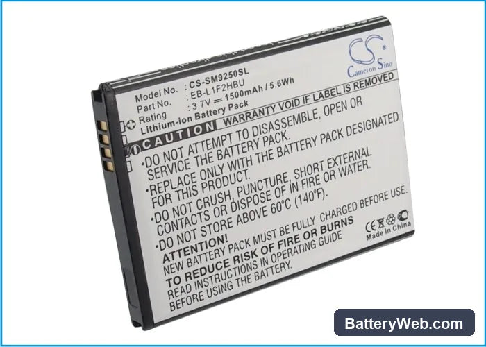 Sprint SPH-L700 Replacement Battery, 3.7V, 1500mAh, Li-ion 5