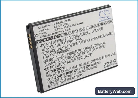 Sprint SPH-L700 Replacement Battery, 3.7V, 1500mAh, Li-ion 5