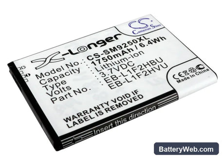 Samsung GT-i9250 Replacement Battery, 3.7V, 1750mAh, Li-ion 2