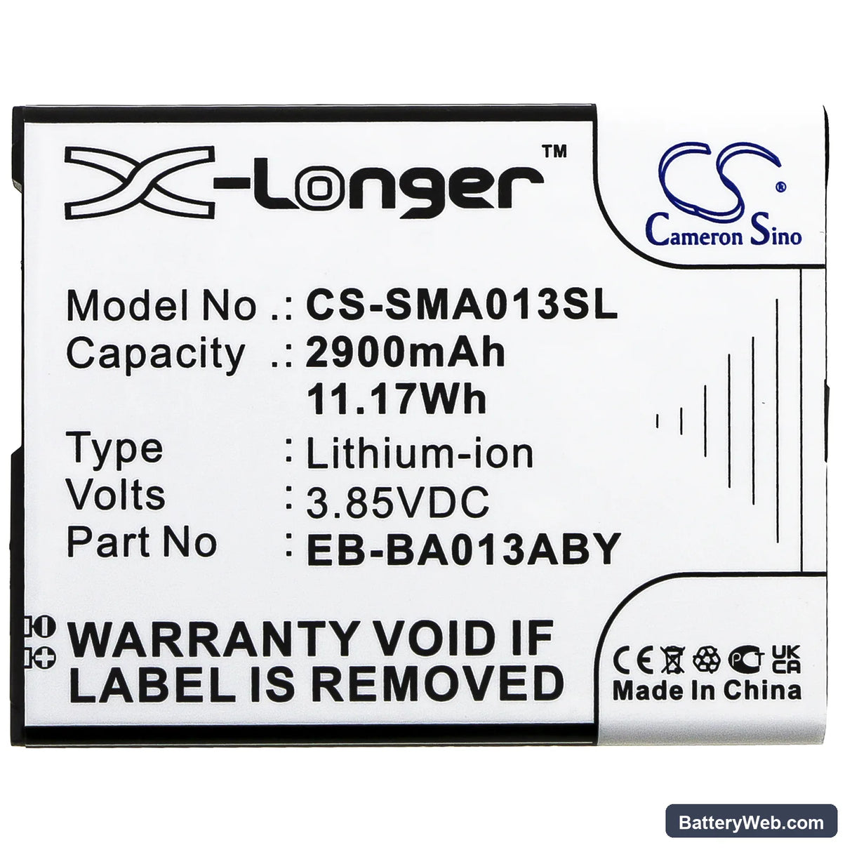 Samsung Galaxy M01 Core 2020 Replacement Battery, 3.85V, 2900mAh, Li-ion 3