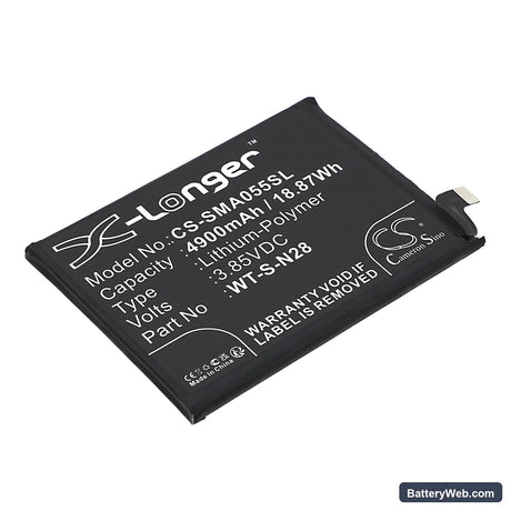 Samsung Galaxy A05 2023 Replacement Battery, 3.85V, 4900mAh, Li-Polymer 1