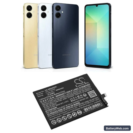 Samsung Galaxy A06 Replacement Battery, 3.88V, 4850mAh, Li-Polymer 5