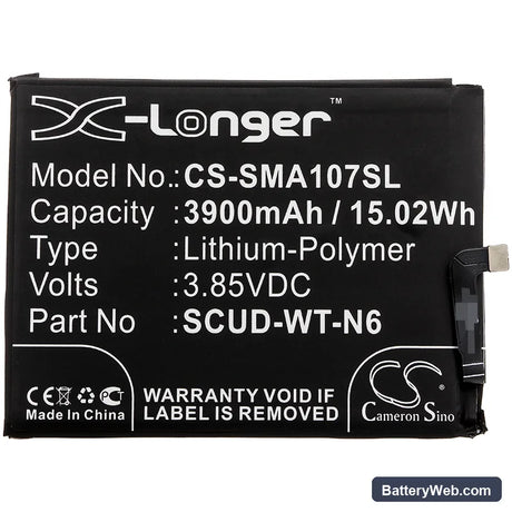 Samsung Galaxy A10s Replacement Battery, 3.85V, 3900mAh, Li-Polymer 3