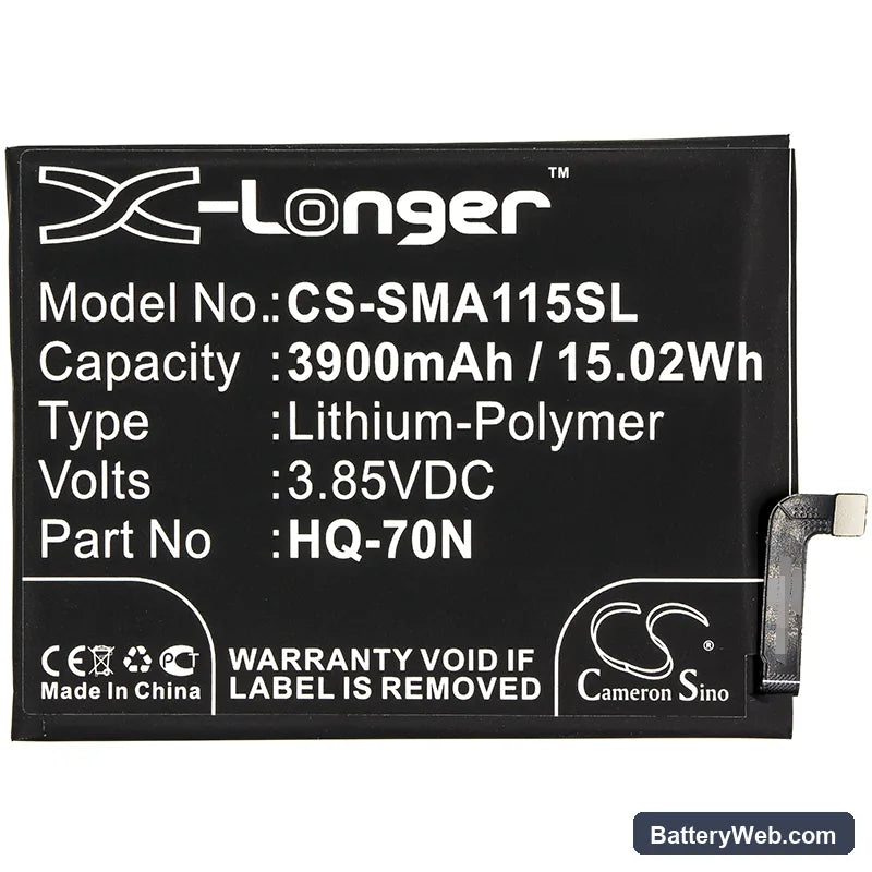 Samsung Galaxy A11 Replacement Battery, 3.85V, 3900mAh, Li-Polymer 3