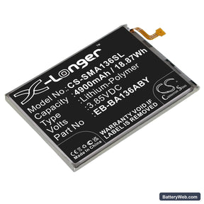 Samsung Galaxy A13 5G Replacement Battery, 3.85V, 4900mAh, Li-Polymer 1
