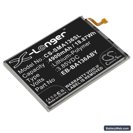 Samsung Galaxy A13 5G Replacement Battery, 3.85V, 4900mAh, Li-Polymer 1
