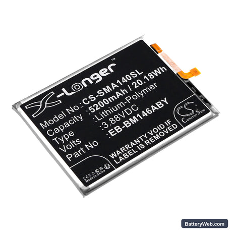 Samsung Galaxy M14 Replacement Battery, 3.88V, 5200mAh, Li-Polymer 1