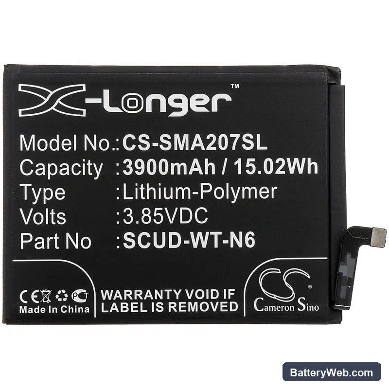 Samsung Galaxy A20s Replacement Battery, 3.85V, 3900mAh, Li-Polymer 3