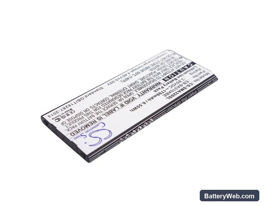 Samsung Galaxy A3 2016 Replacement Battery, 3.85V, 1700mAh, Li-ion 2