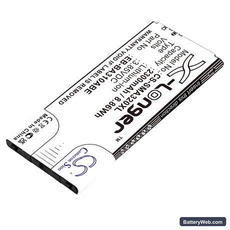 Samsung Galaxy A3 2016 Replacement Battery, 3.85V, 2300mAh, Li-ion 2