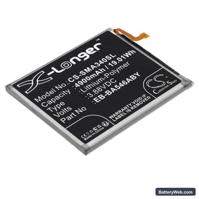 Samsung Galaxy A34 5G Replacement Battery, 3.88V, 4900mAh, Li-Polymer 1