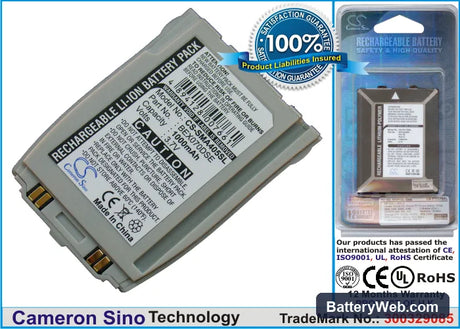 Samsung SPH-A400 Replacement Battery, 3.7V, 1000mAh, Li-ion 1