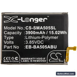 Samsung Galaxy A50 Replacement Battery, 3.85V, 3900mAh, Li-Polymer 3