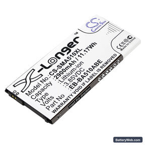 Samsung Galaxy A5 2016 Duos Replacement Battery, 3.85V, 2900mAh, Li-ion 1