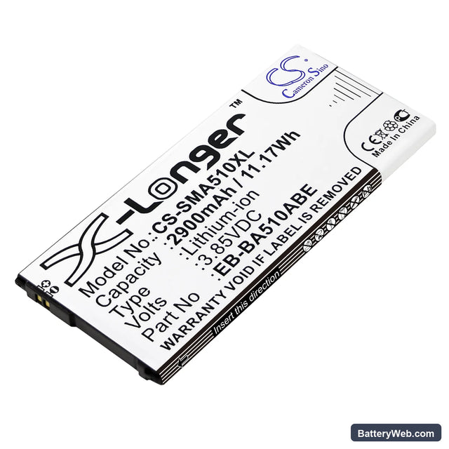Samsung Galaxy A5 2016 Duos Replacement Battery, 3.85V, 2900mAh, Li-ion 1