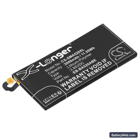 Samsung Galaxy A5 2017 Replacement Battery, 3.85V, 3000mAh, Li-Polymer 1