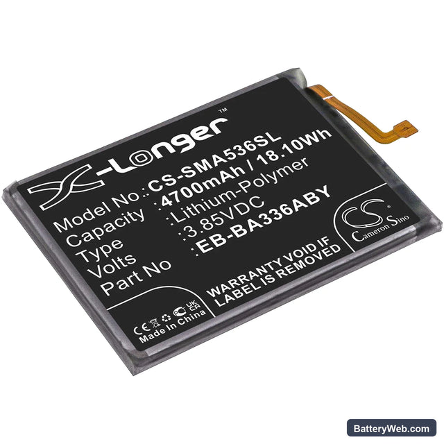 Samsung Galaxy A53 5G 2022 Replacement Battery, 3.85V, 4700mAh, Li-Polymer 1