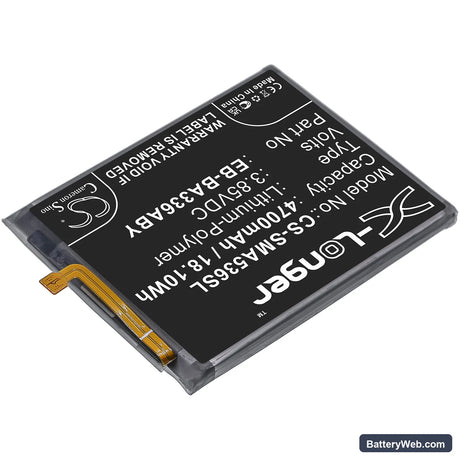 Samsung Galaxy A53 5G 2022 Replacement Battery, 3.85V, 4700mAh, Li-Polymer 2