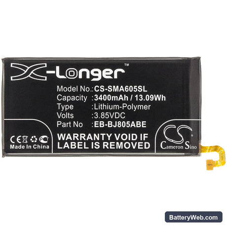 Samsung Galaxy Jean Replacement Battery, 3.85V, 3400mAh, Li-Polymer 3