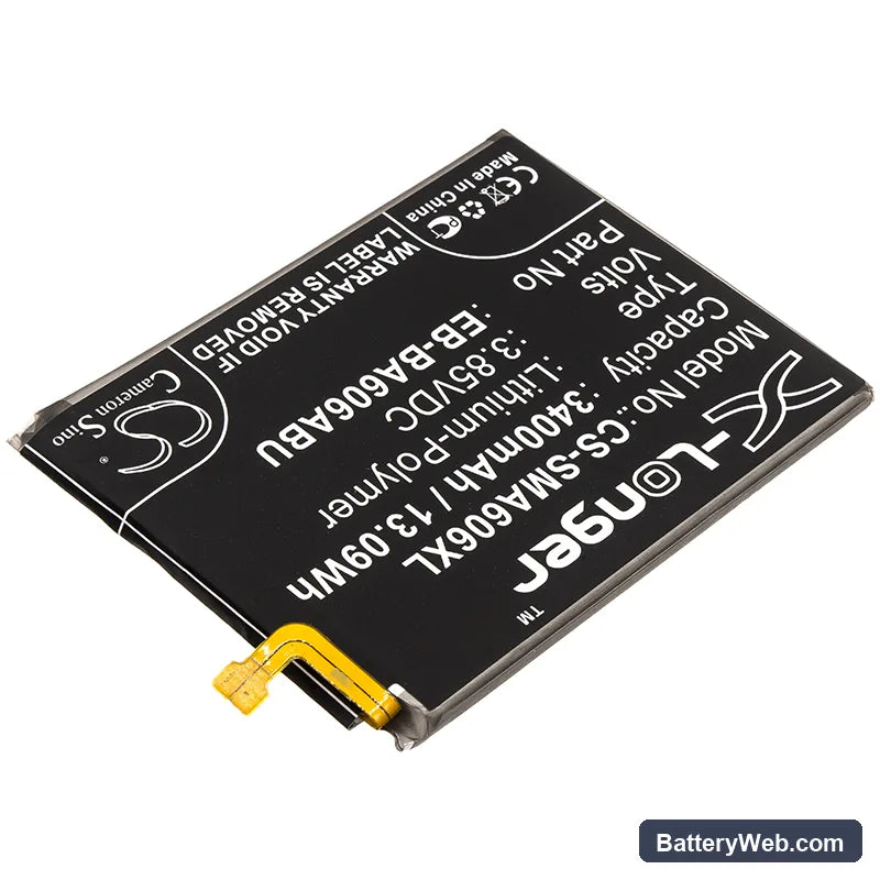 Samsung Galaxy A60 Replacement Battery, 3.85V, 3400mAh, Li-Polymer 2