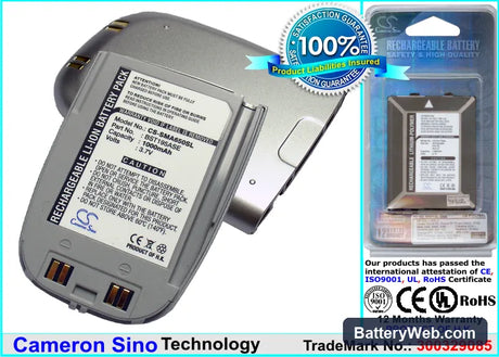 Samsung SPH-A650 Replacement Battery, 3.7V, 1000mAh, Li-ion 1