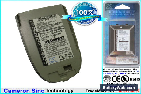 Samsung SPH-A680 Replacement Battery, 3.7V, 1000mAh, Li-ion 1