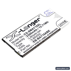 Samsung Galaxy A7 2016 Duos Replacement Battery, 3.85V, 3300mAh, Li-ion 1