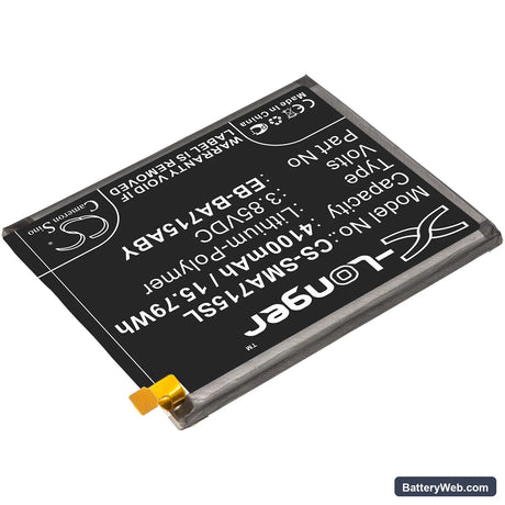 Samsung Galaxy A71 Replacement Battery, 3.85V, 4100mAh, Li-Polymer 2