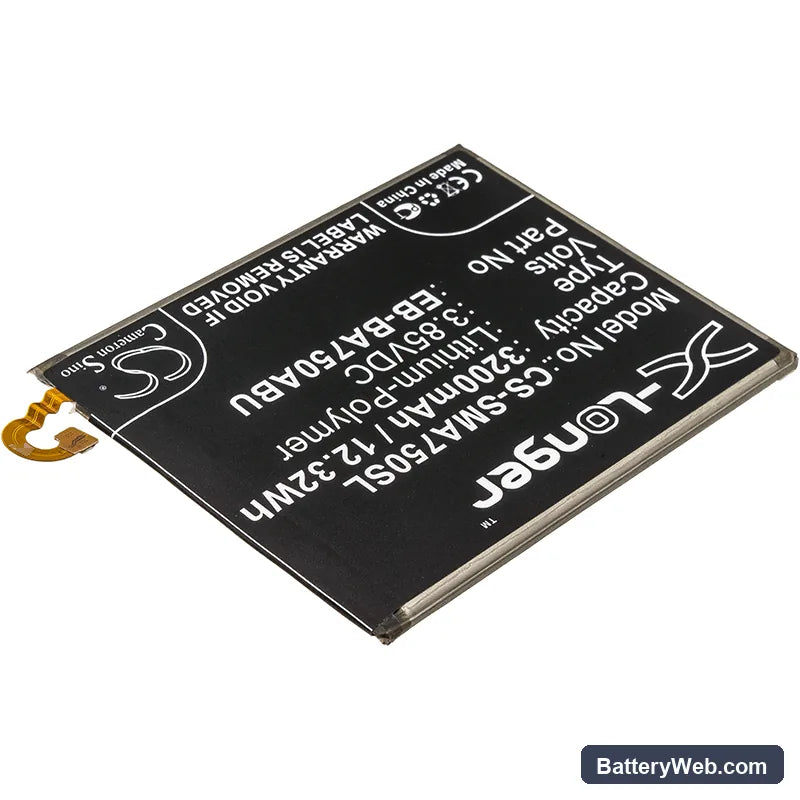 Samsung Galaxy A7 2018 Replacement Battery, 3.85V, 3200mAh, Li-Polymer 2