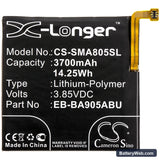 Samsung Galaxy A80 Replacement Battery, 3.85V, 3700mAh, Li-Polymer 3