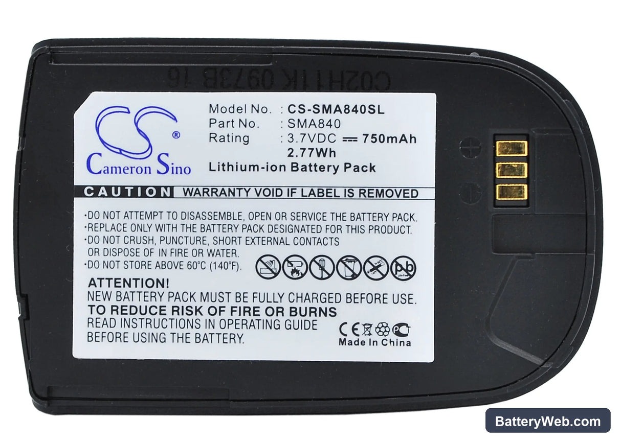 Samsung SPH-A820 Replacement Battery, 3.7V, 750mAh, Li-ion 5