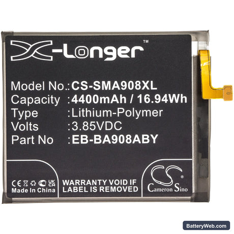 Samsung Galaxy A90 5G Replacement Battery, 3.85V, 4400mAh, Li-Polymer 3