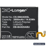 Samsung Galaxy A9 2018 Replacement Battery, 3.85V, 3800mAh, Li-Polymer 3