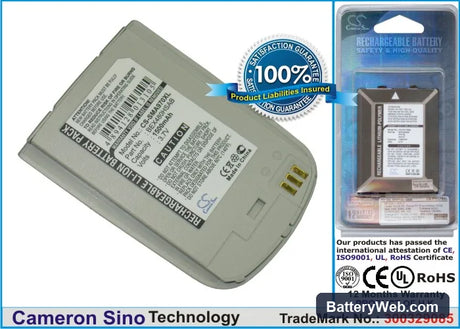 Samsung SCH-A970 Replacement Battery, 3.7V, 1500mAh, Li-ion 1