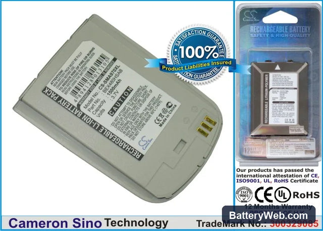 Samsung SCH-A970 Replacement Battery, 3.7V, 1500mAh, Li-ion 1