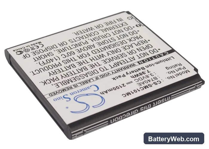 Samsung Galaxy S4 Zoom LTE Replacement Battery, 3.8V, 2100mAh, Li-ion 2