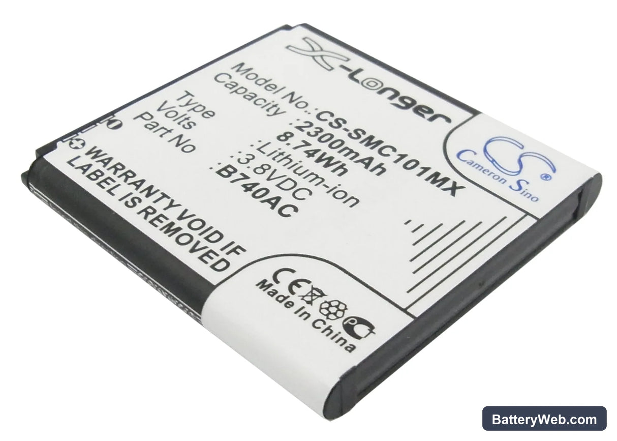 Samsung Galaxy K Replacement Battery, 3.8V, 2300mAh, Li-ion 1