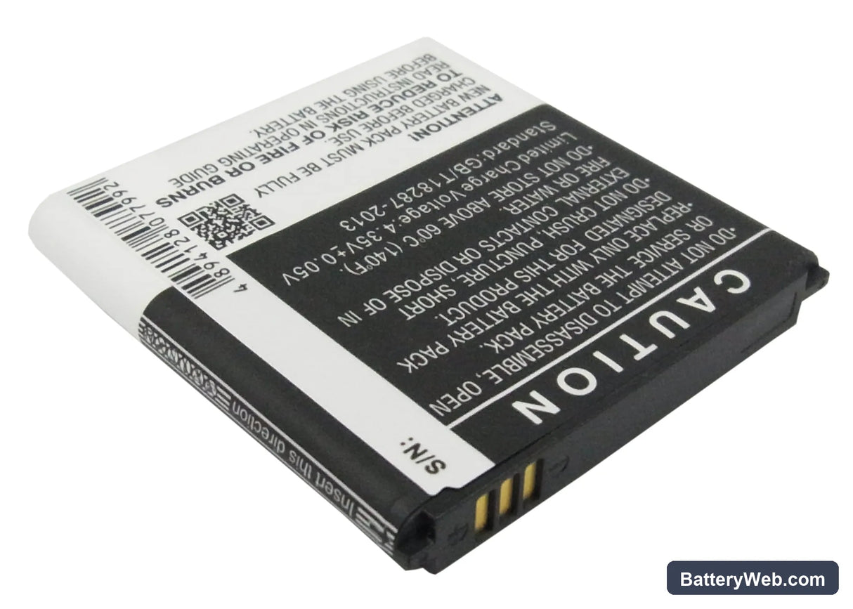 Samsung Galaxy K Replacement Battery, 3.8V, 2300mAh, Li-ion 3