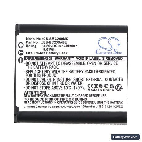 Samsung Gear 360 Replacement Battery, 3.85V, 1300mAh, Li-ion 3