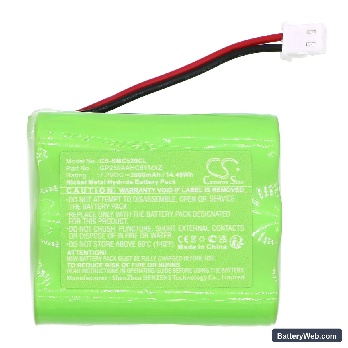 Snom C52-SP Dect Expansion Speakerphone Replacement Battery, 7.2V, 2000mAh, Ni-MH 3