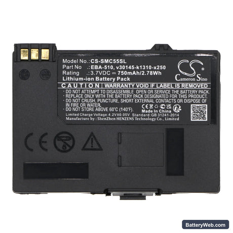 Siemens C55 Replacement Battery, 3.7V, 750mAh, Li-ion 5
