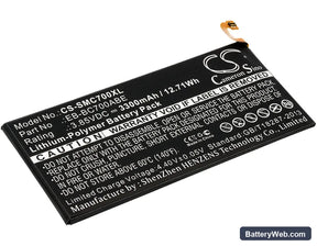 Samsung Galaxy C7 Replacement Battery, 3.85V, 3300mAh, Li-Polymer 1