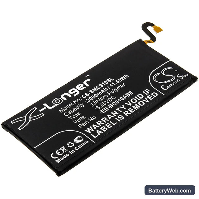 Samsung Galaxy C910 Replacement Battery, 3.85V, 3000mAh, Li-Polymer 1