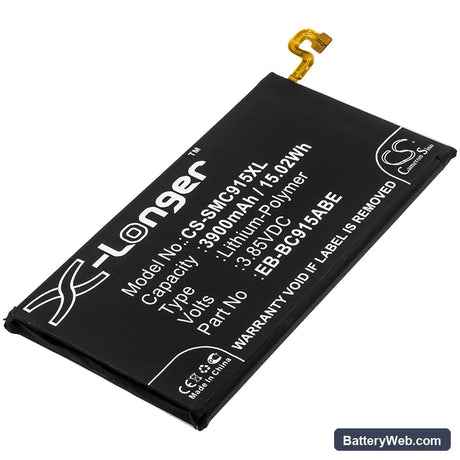 Samsung Galaxy C10 Replacement Battery, 3.85V, 3900mAh, Li-Polymer 1