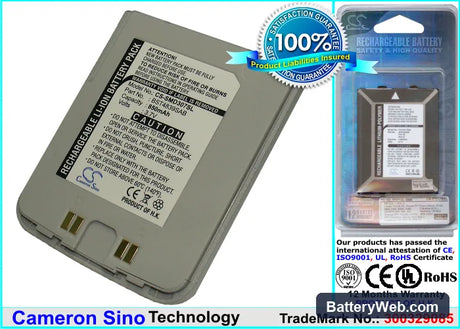 Samsung SGH-D307 Replacement Battery, 3.7V, 850mAh, Li-ion 1