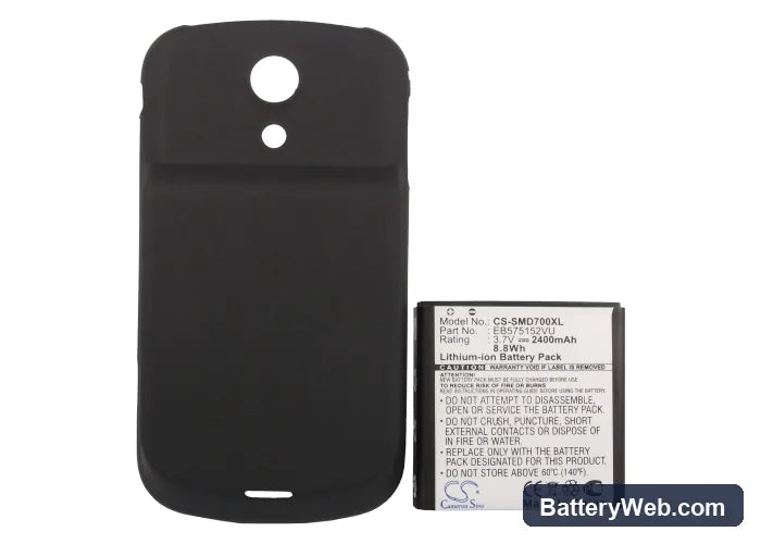Sprint Galaxy S Replacement Battery, 3.7V, 2400mAh, Li-ion 5