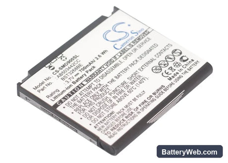Samsung SGH-D908 Replacement Battery, 3.7V, 700mAh, Li-ion 1