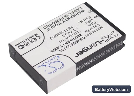 Samsung GT-E2370 Replacement Battery, 3.7V, 2000mAh, Li-ion 2